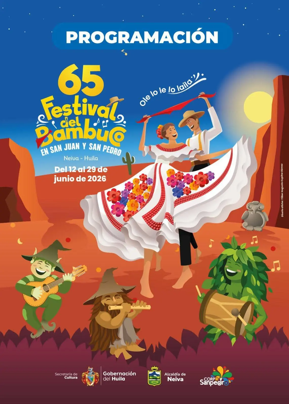 Afiche oficial de San Pedro 2026 en Neiva, capital del Huila, Colombia