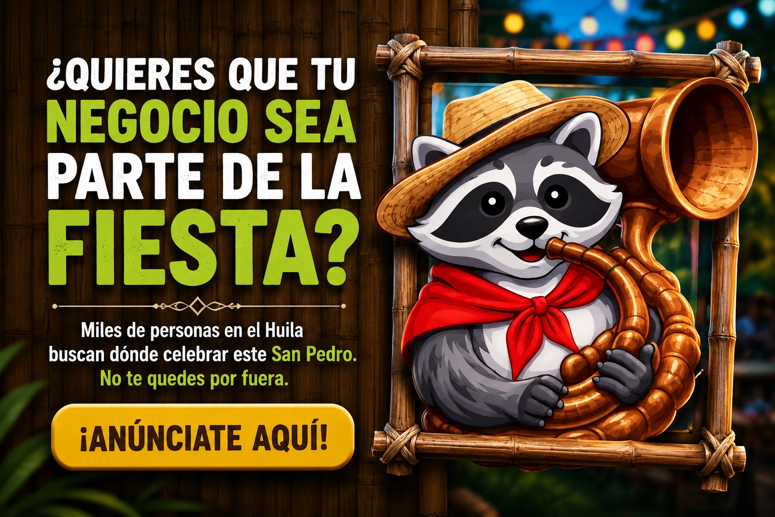 Espacio publicitario — contacto por WhatsApp con Raqoon Brand